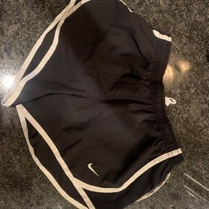 classic Nike shorts in black with a white lining